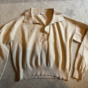 One Grey Day Los Angeles Polo Collar Sweater xs